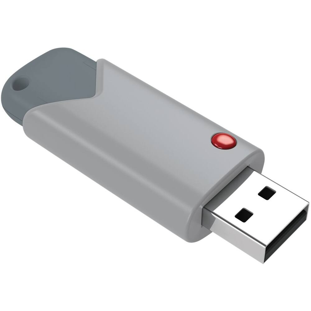 EMTEC - 64GB USB 2.0 Flash Drive - Gray - Larger Front