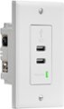 Front Zoom. Insignia™ - In-wall 3.6A Surge Protected USB Hub - White.