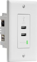 Insignia™ - In-wall 3.6A Surge Protected USB Hub - White - Front_Zoom