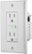 Alt View 1. Insignia™ - 2 Outlet In-Wall 1080 Joules Surge Protector - White.