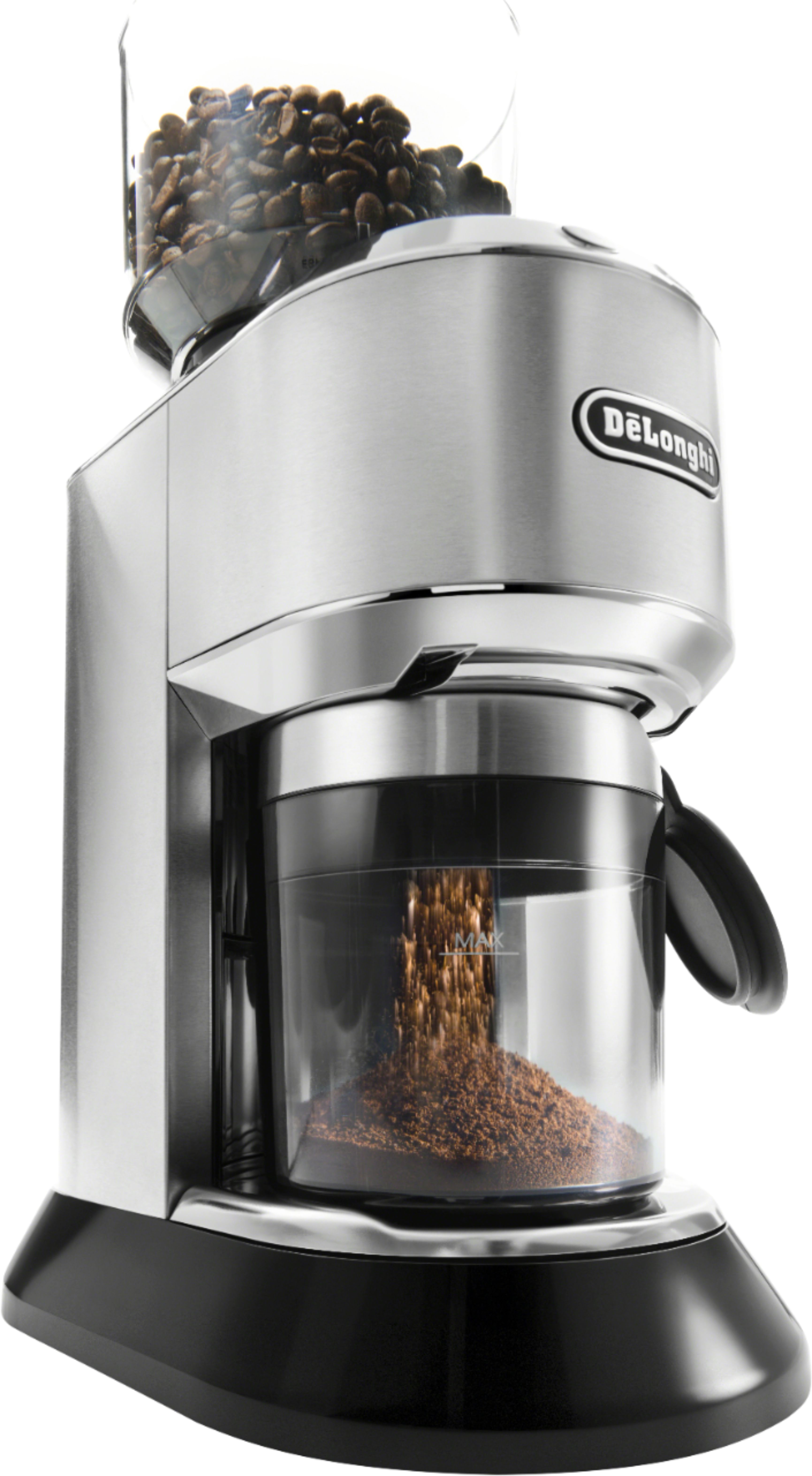 Angle View: De'Longhi - Dedica 14-Cup Coffee Grinder - Stainless steel