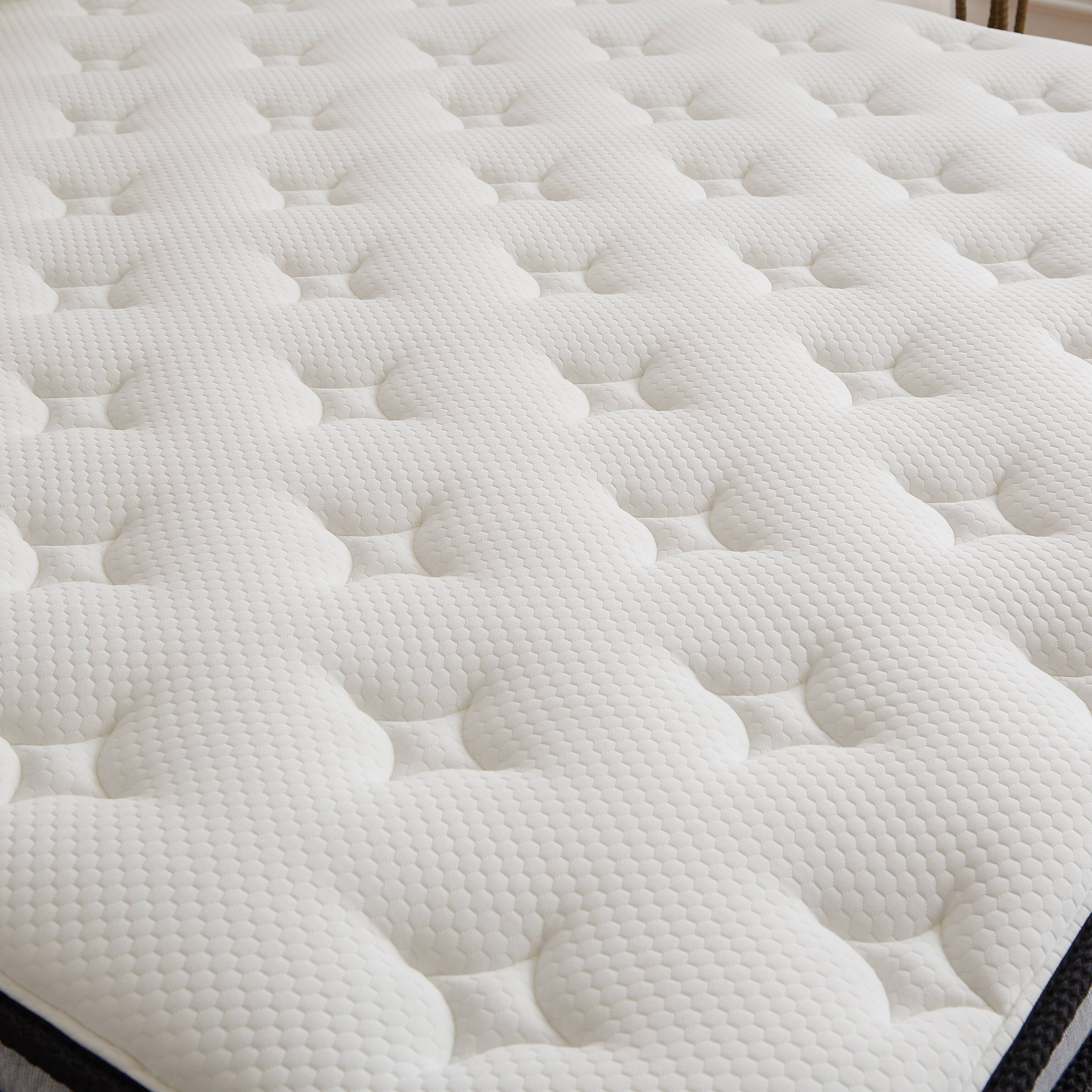 Alt View 1. Yardgrace - 10 Inch Hybrid Twin Mattress in a Box Pocket Springs Soft Breathable Medium Firm Motion Isolation,CertiPUR US - White.