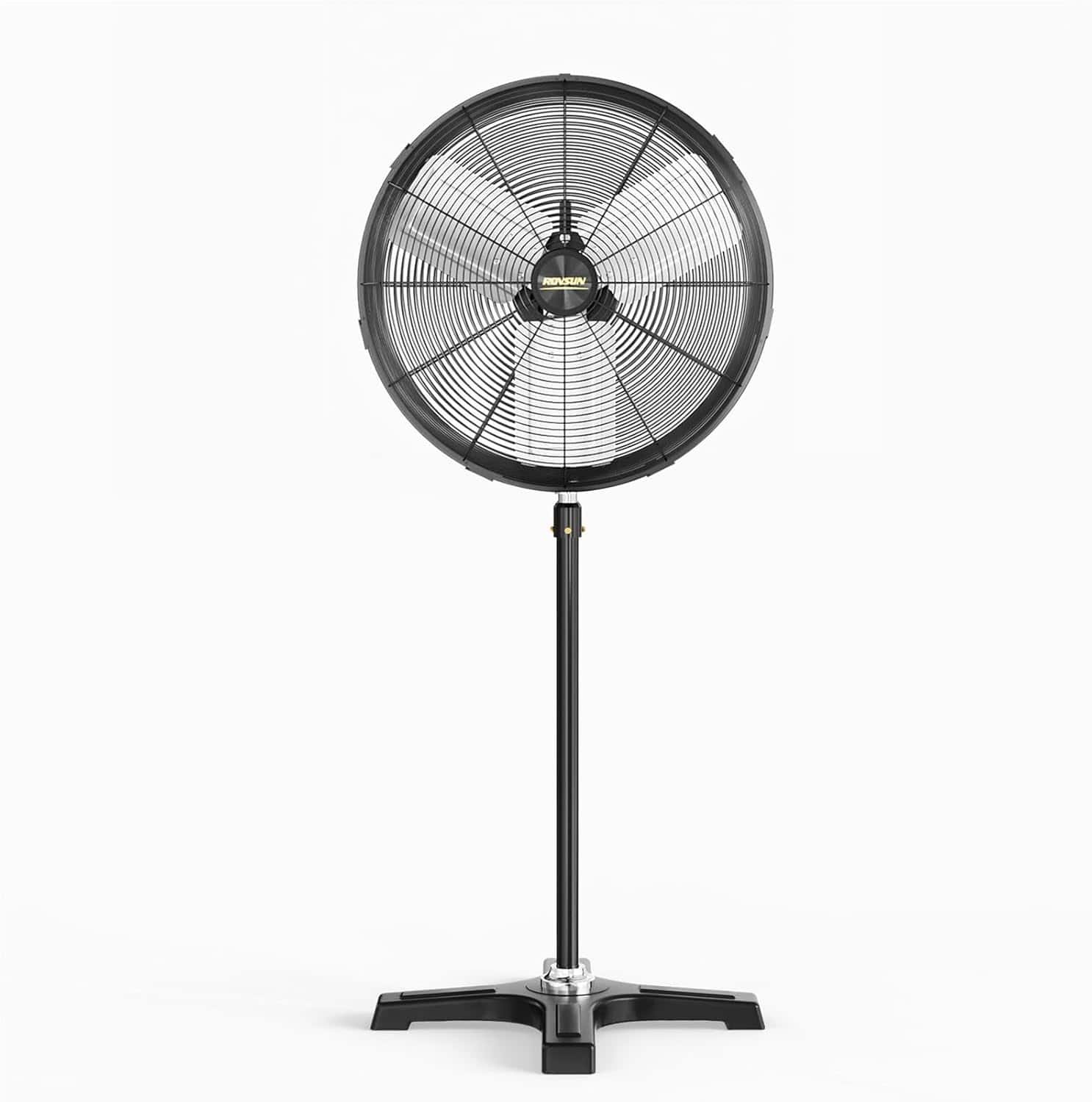 Winado - 20 Inch Industrial Pedestal Fan,5000CFM High Velocity and Heavy Duty Standing Fan, Metal Fan with One-touch Oscillating - Black