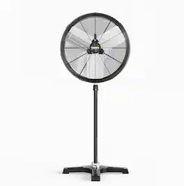 Winado - 20 Inch Industrial Pedestal Fan,5000CFM High Velocity and Heavy Duty Standing Fan, Metal Fan with One-touch Oscillating - Black