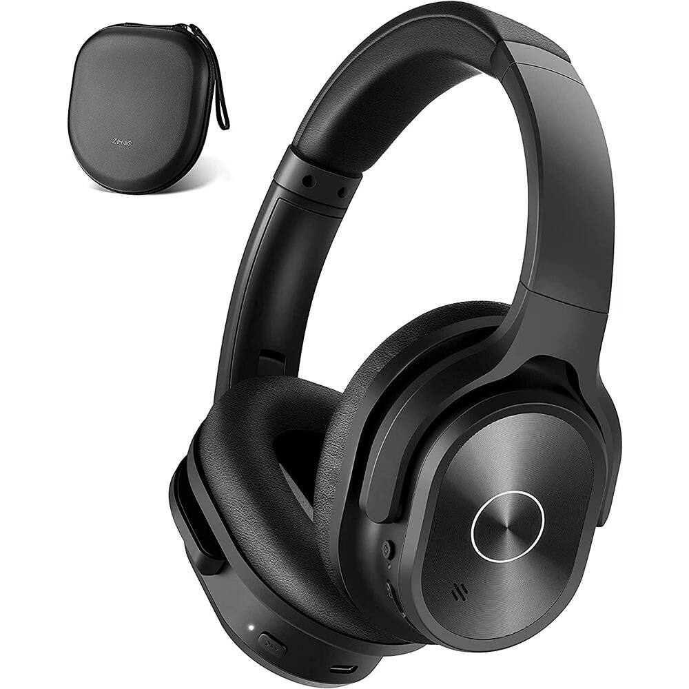 Angle. Schertz - Active Noise Cancelling Headphones, Wireless Over-Ear Bluetooth with Deep Bass, Hi-Fi Stereo, 40H Playtime.