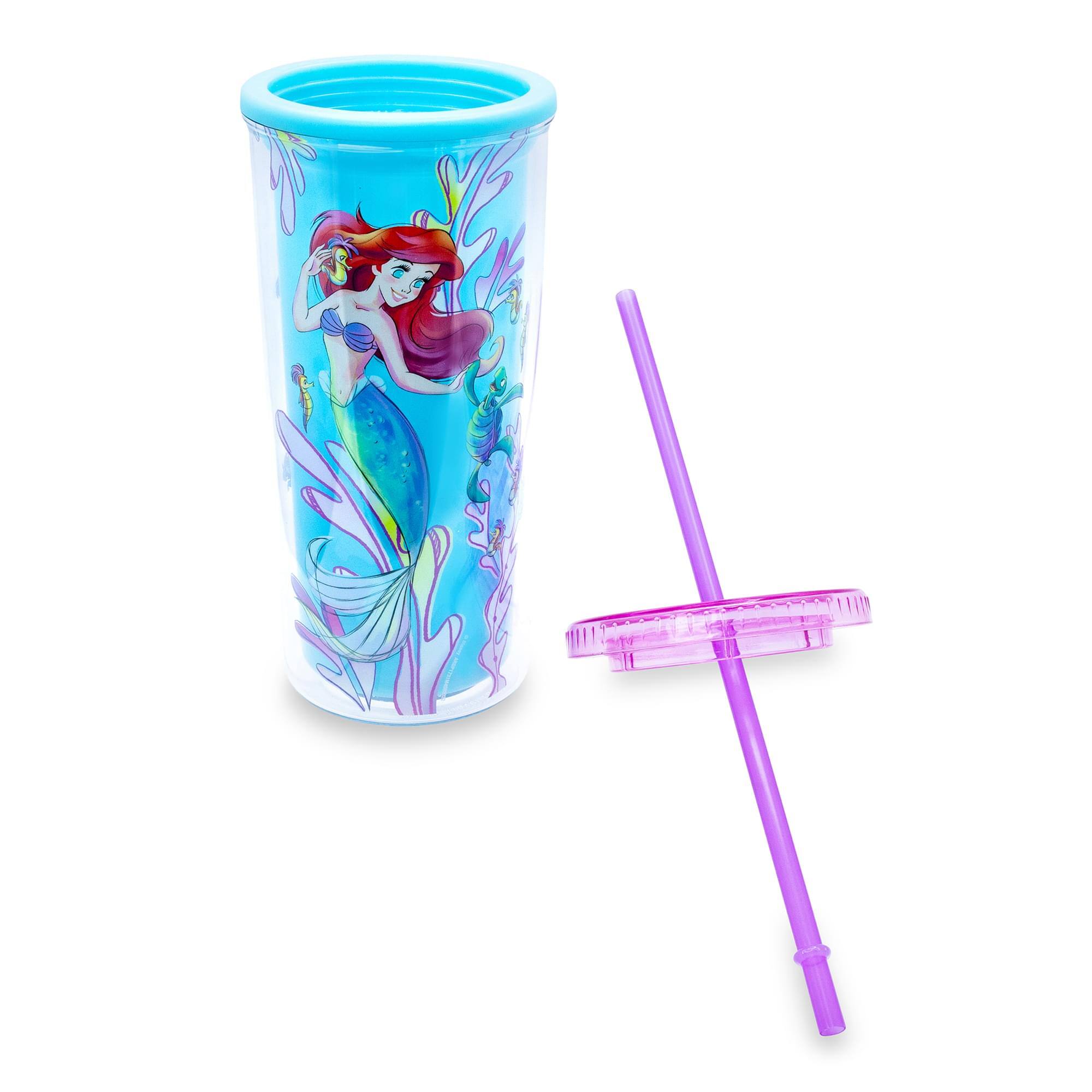 Alt View 10. Silver Buffalo - Disney The Little Mermaid Ariel and Friends Color-Changing Plastic Tumbler - Blue.