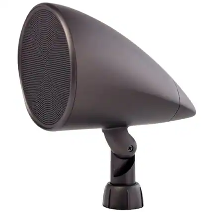 Front. MartinLogan - Outdoor Living 6" 80-Watt Passive 2-Way Outdoor Speaker (Each) - Dark bronze.