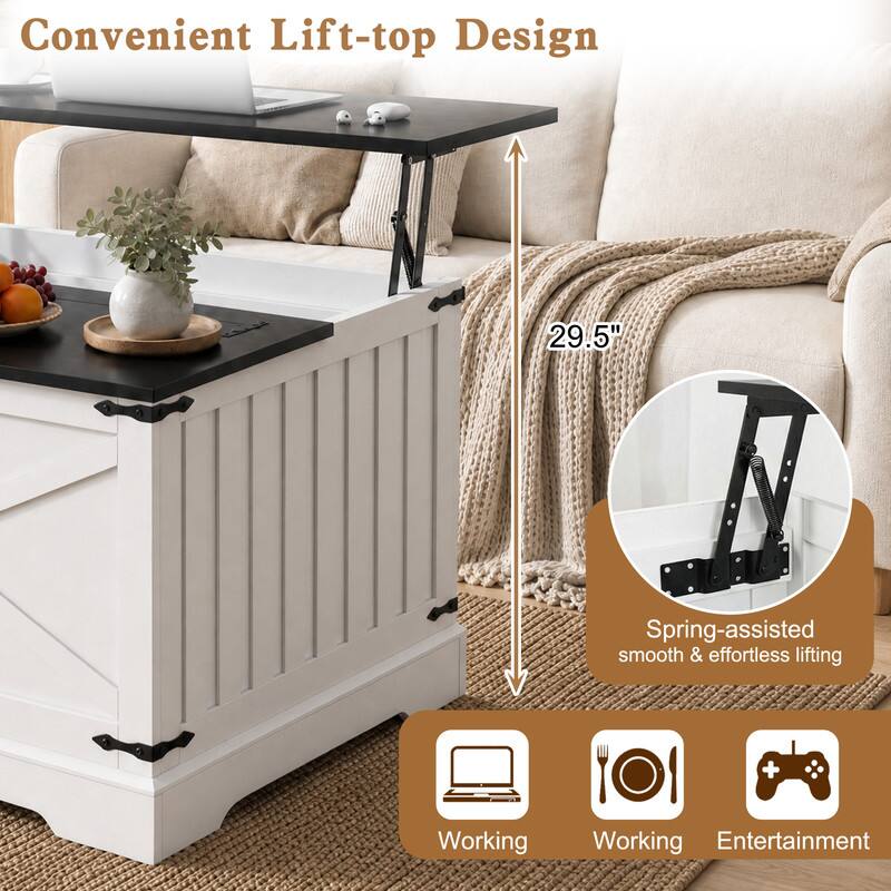 Convenient Lift-top Design

29.5"

Spring-assisted smooth & effortless lifting

Working

Working

Entertainment