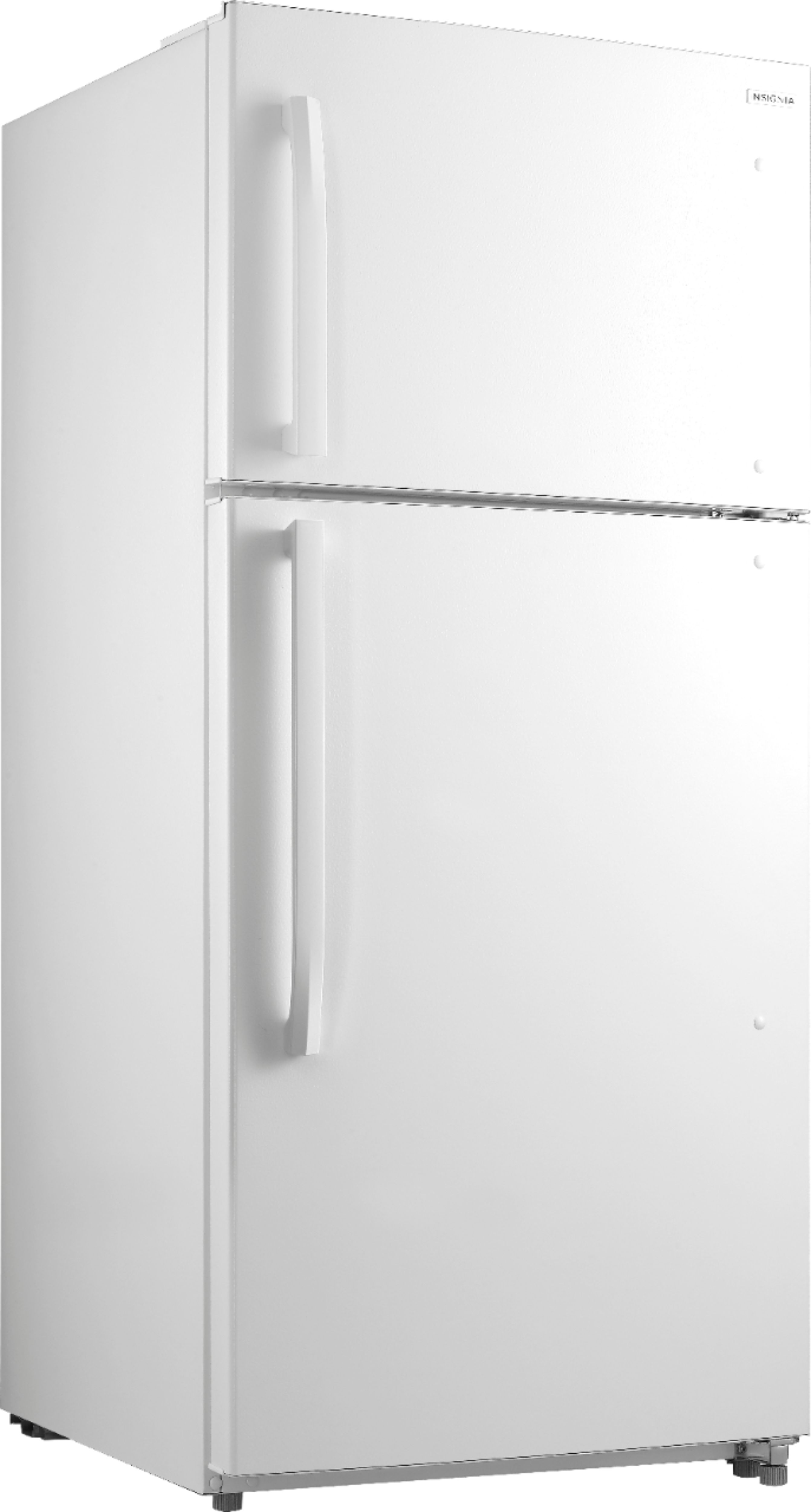Angle View: Insignia™ - 18.1 Cu. Ft. Top-Freezer Refrigerator - White