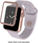Angle. ZAGG - InvisibleShield Glass Luxe Screen Protector for Apple Watch Series 2 42mm - Rose Gold.