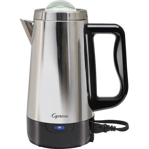 Capresso - 8-Cup Perk - Polished Stainless Steel - Larger Front