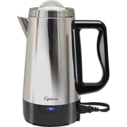 Capresso - 8-Cup Perk - Polished Stainless Steel - Front_Zoom