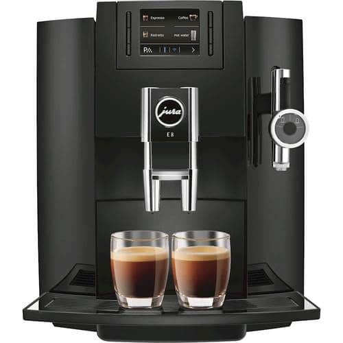 jura - E8 Espresso Maker/Coffeemaker - Piano Black - Larger Front