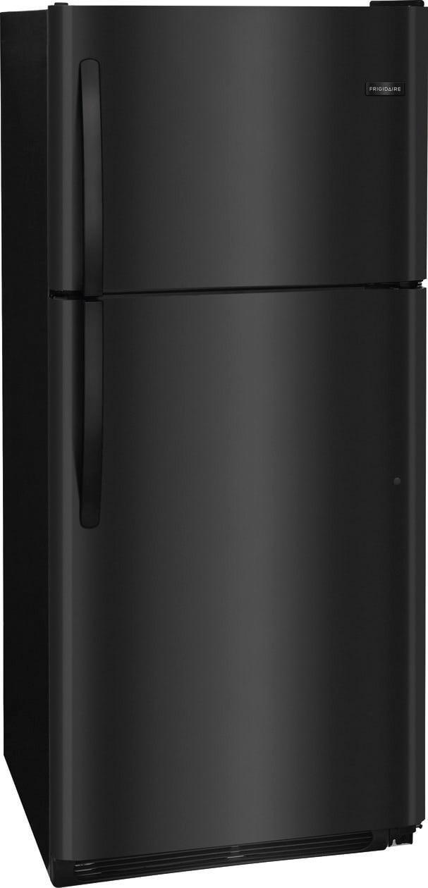Angle View: Frigidaire - 20.4 Cu. Ft. Top-Freezer Refrigerator - Black