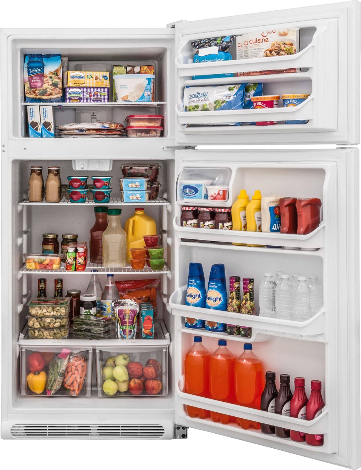 Alt View 1. Frigidaire - 18.1 Cu. Ft. Top-Freezer Refrigerator - White.