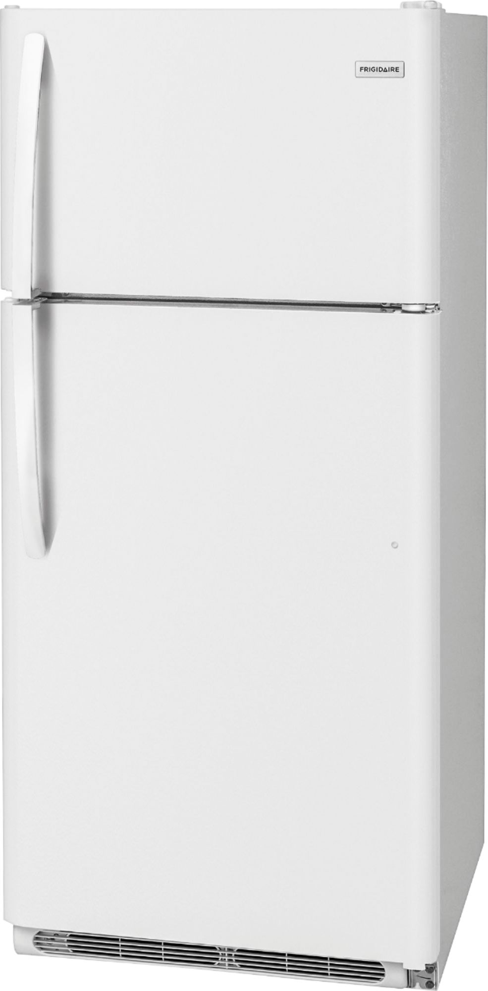 Left View: Frigidaire - 18.1 Cu. Ft. Top-Freezer Refrigerator - White