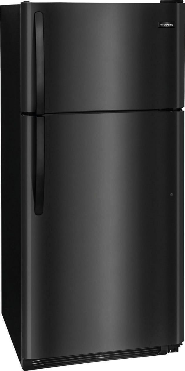 Angle View: Frigidaire - 18.1 Cu. Ft. Top-Freezer Refrigerator - Black