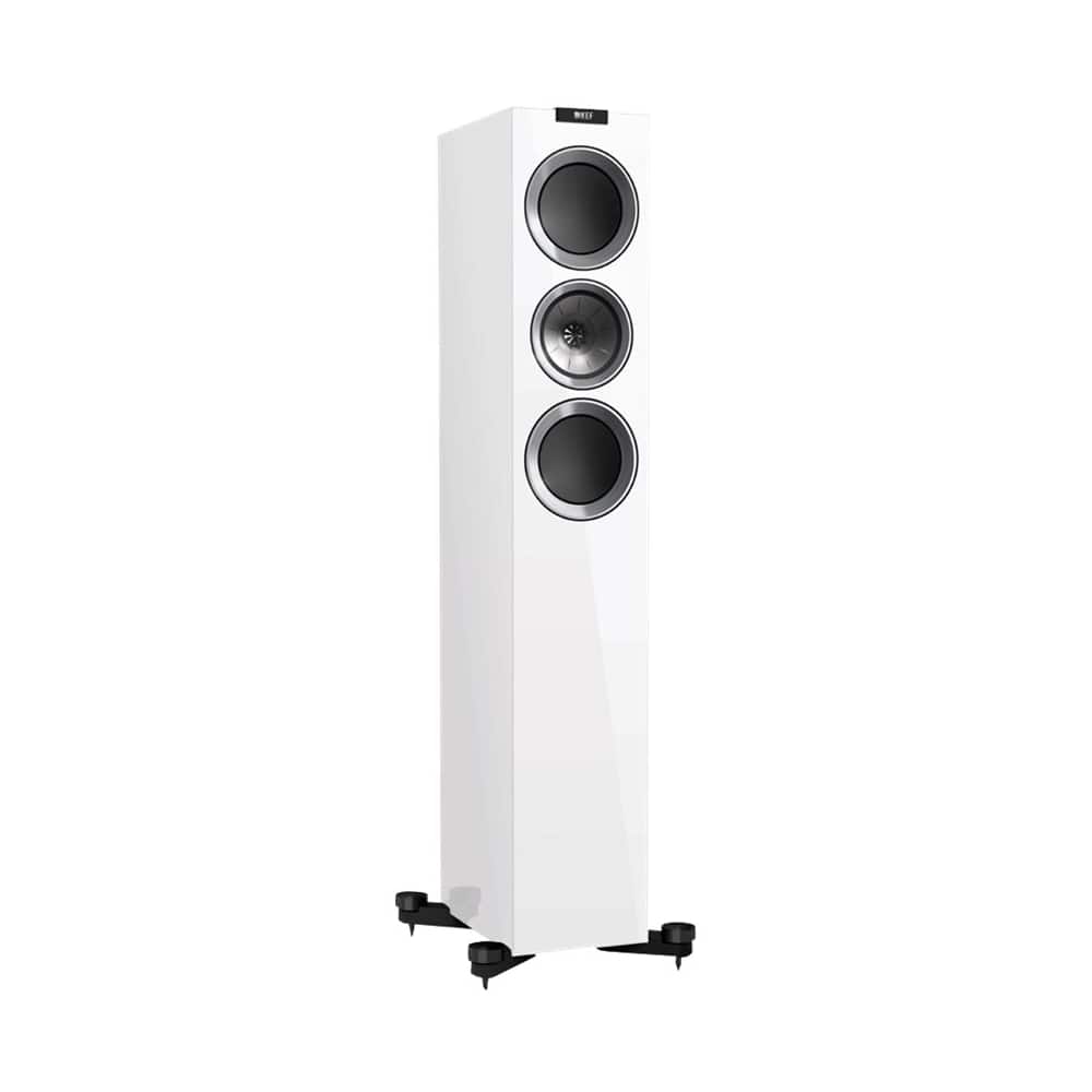 KEF - R Series Dual 5.25" 3-Way Floorstanding Speaker (Each) - White - Larger Front