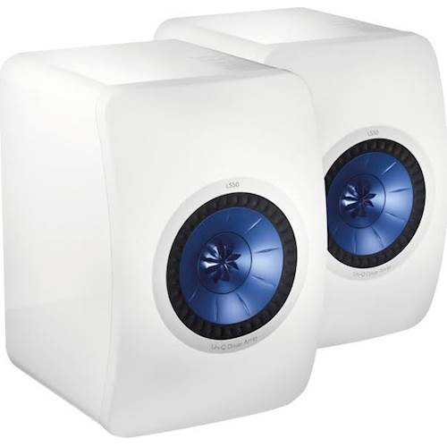 KEF - LS50 5-1/4 2-Way Studio Monitors (Pair) - High Gloss Piano White was $1299.98 now $1019.99 (22.0% off)