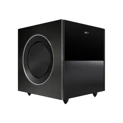 Front. KEF - REFERENCE Series Dual 9" 1000W Subwoofer - Deep Piano Black.
