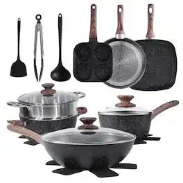 Anysun - 17-piece non-stick cookware set, cooking set