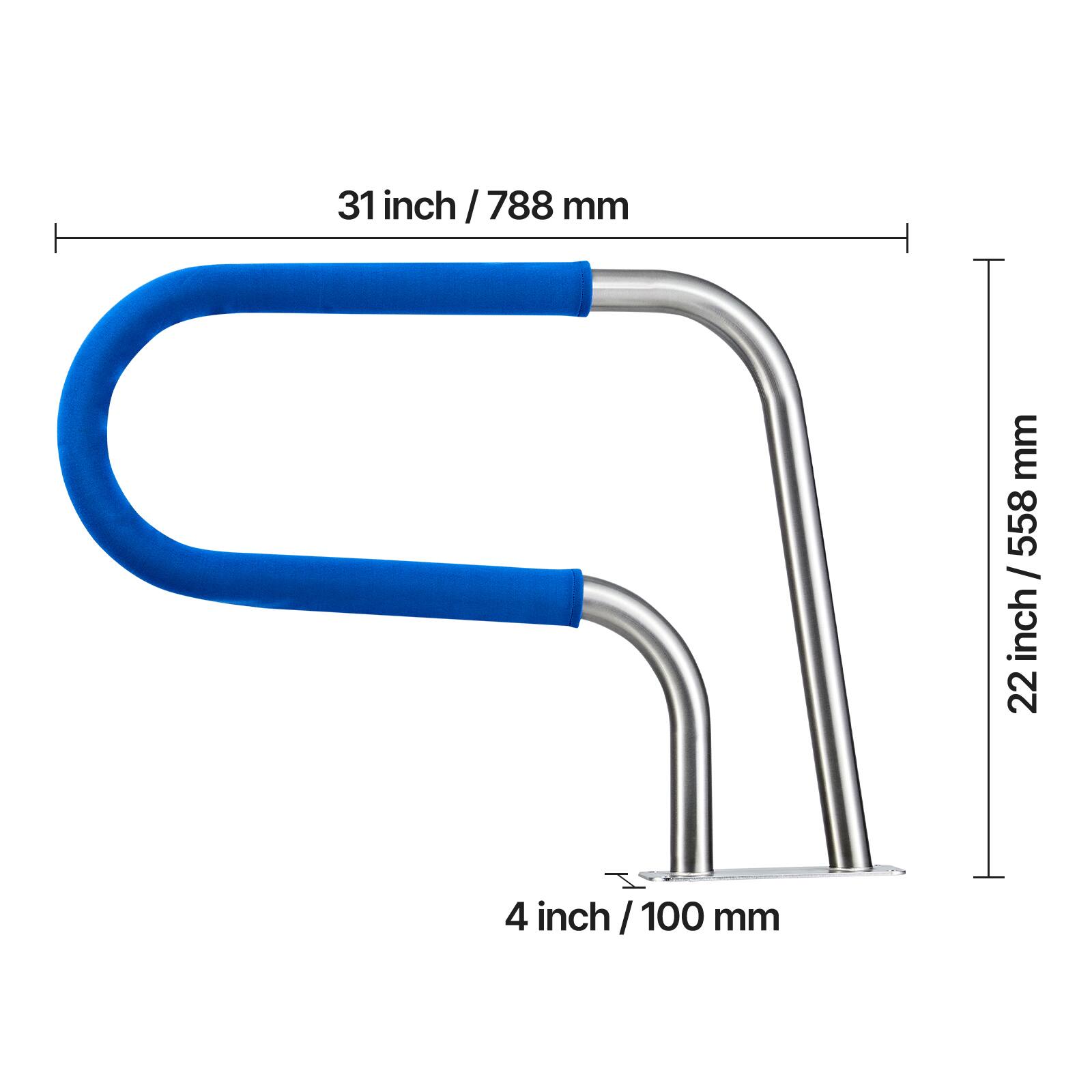 31 inch / 788 mm  
22 inch / 558 mm  
4 inch / 100 mm