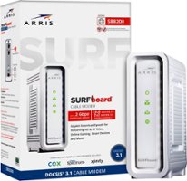 ARRIS - SURFboard SB8200 32 x 8 DOCSIS 3.1 Gig-Speed Cable Modem - White - Front_Zoom