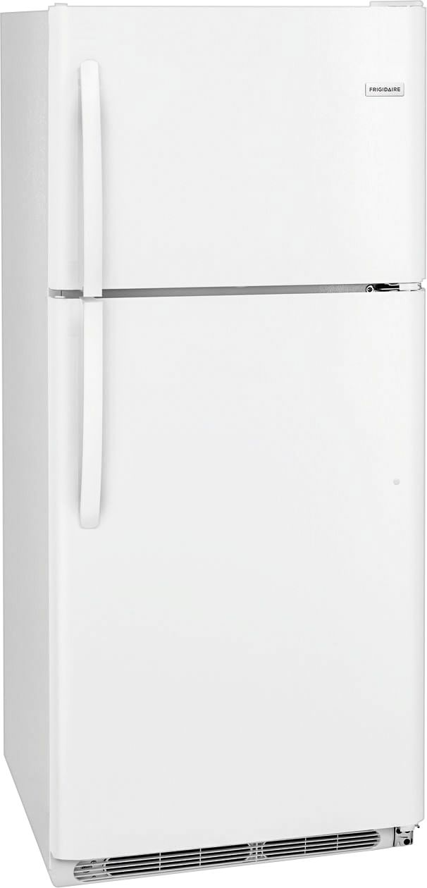 Angle View: Frigidaire - 20.4 Cu. Ft. Top-Freezer Refrigerator - White