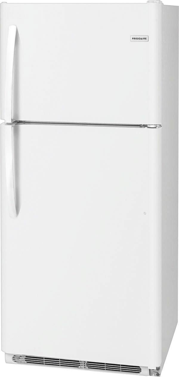 Left View: Frigidaire - 20.4 Cu. Ft. Top-Freezer Refrigerator - White