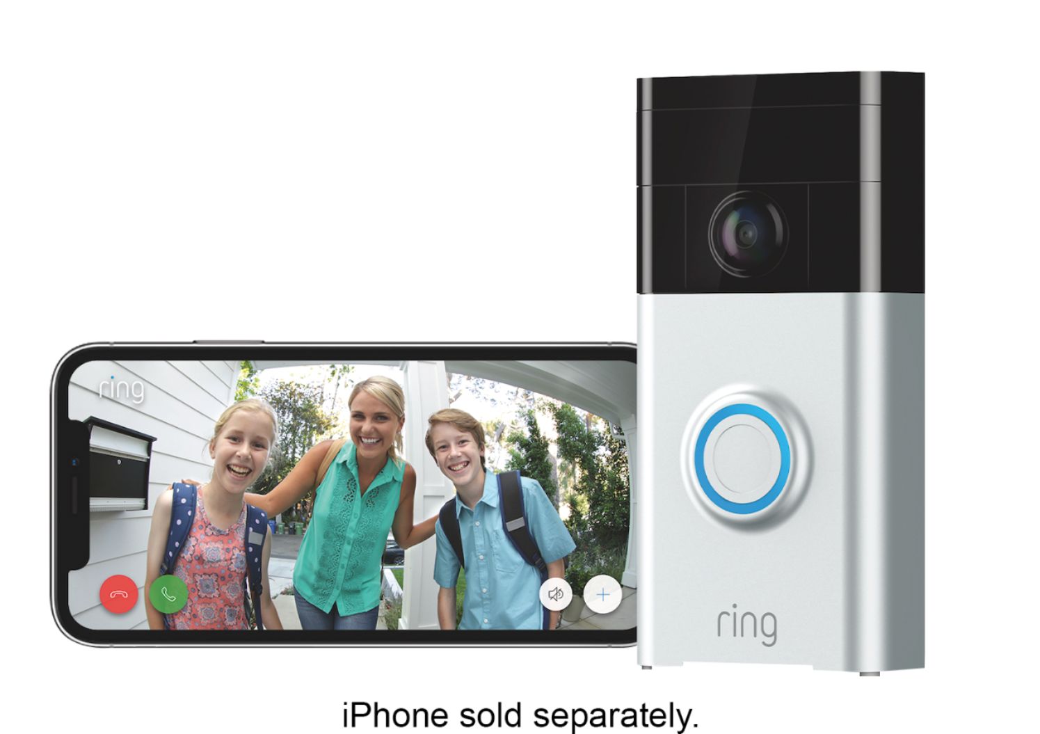 Best Buy: Ring Video Doorbell 2 Satin Nickel 8VR1S7-0EN0/88-0201 