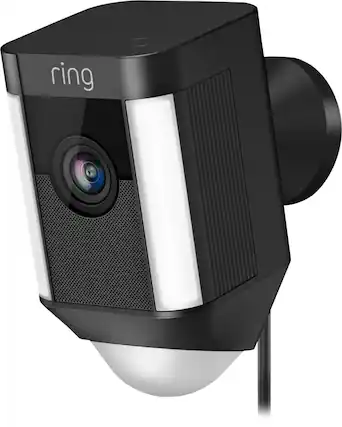 Front. Ring - Spotlight Cam Wired (Plug-In) - Black.