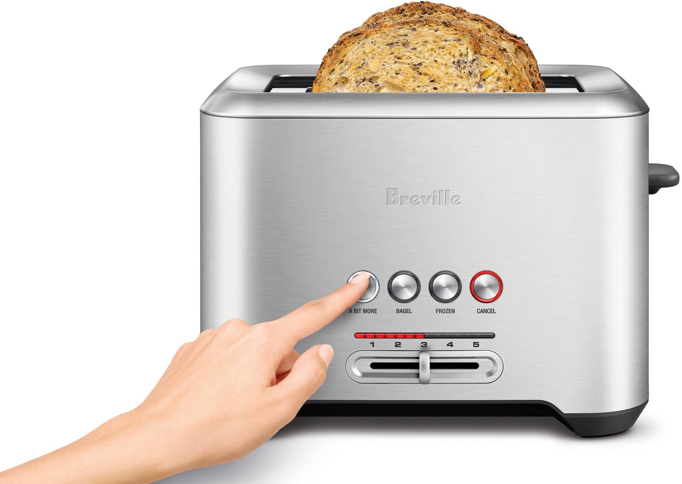 Alt View 11. Breville - the Bit More 2-Slice Extra-Wide and Deep Slot Toaster - Stainless Steel.