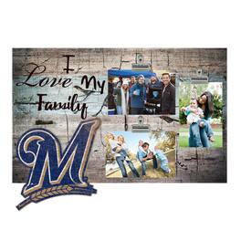 Fan Creations - 11" x 19" I Love My Family Clip Photo Frame - Multicolor