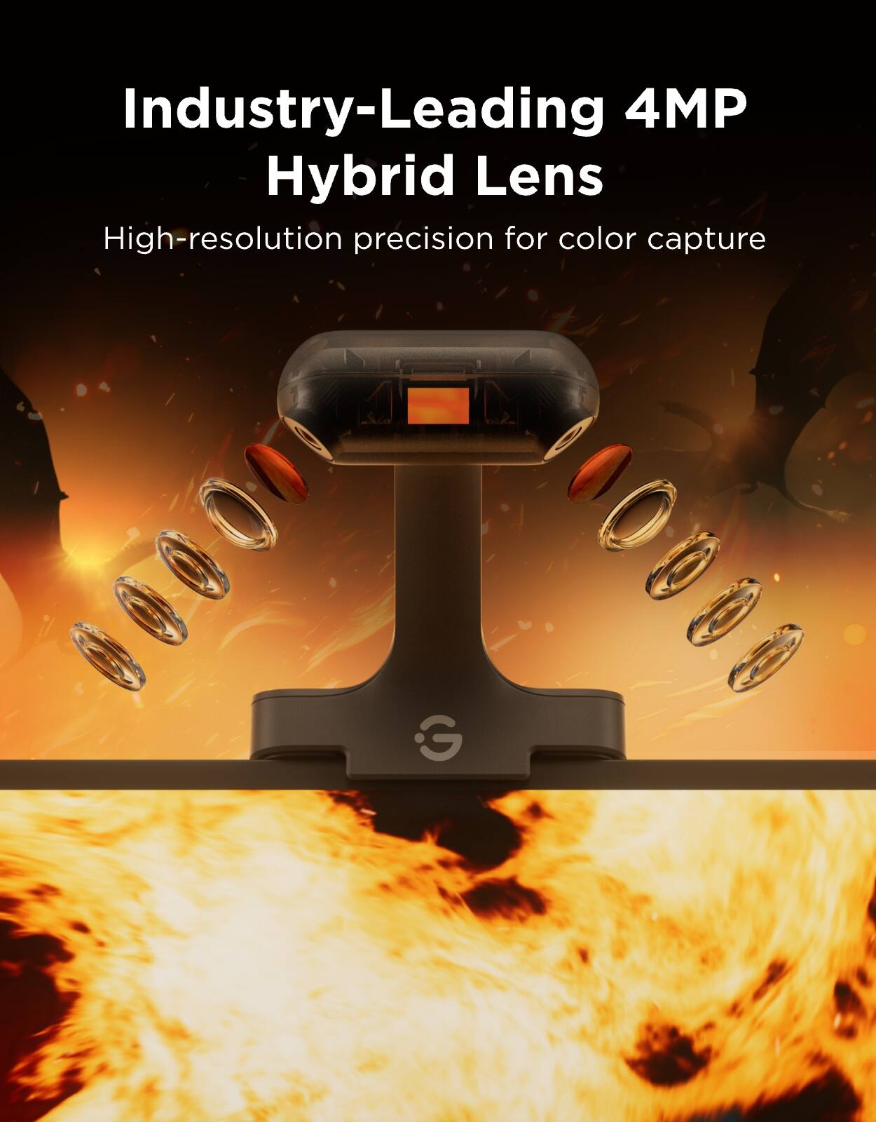 Industry-Leading 4MP Hybrid Lens  
High-resolution precision for color capture