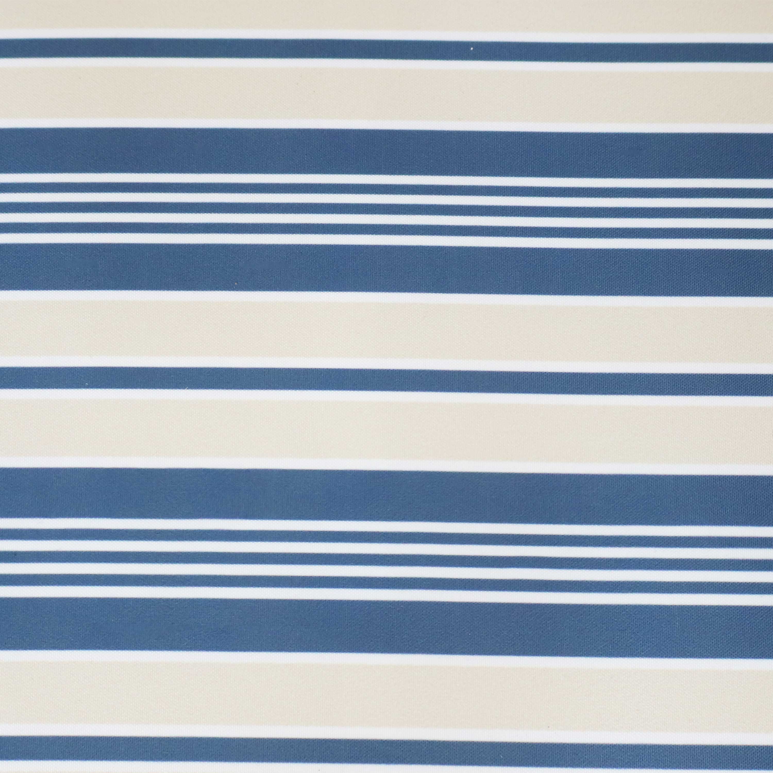 Alt View 6. Sunnydaze - Carlow Resin Wicker 7-Piece Patio Dining Set - Blue Stripe.