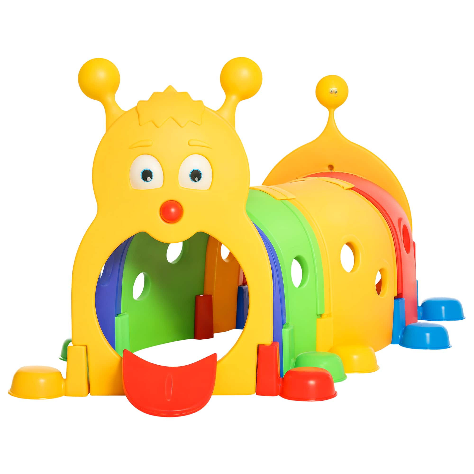Qaba - Caterpillar Tunnel, Toddler Tunnel for Crawl and Climb, Kids' Play Structure Indoor Outdoor, 4 Sections price history on PriceWatchPro