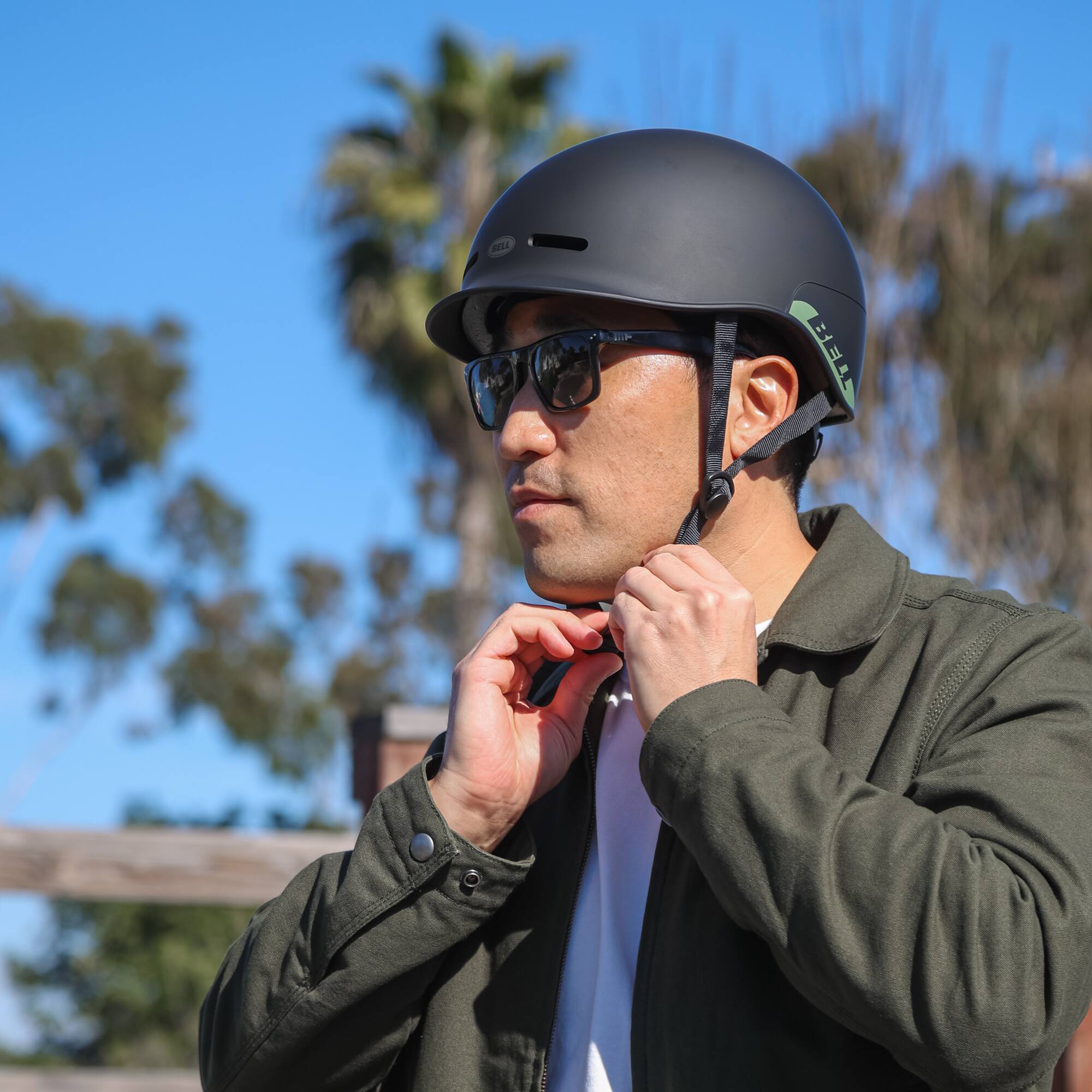 Alt View 15. Bell - Huxley Helmet for Bike and Scooter - BLACK/GREEN.