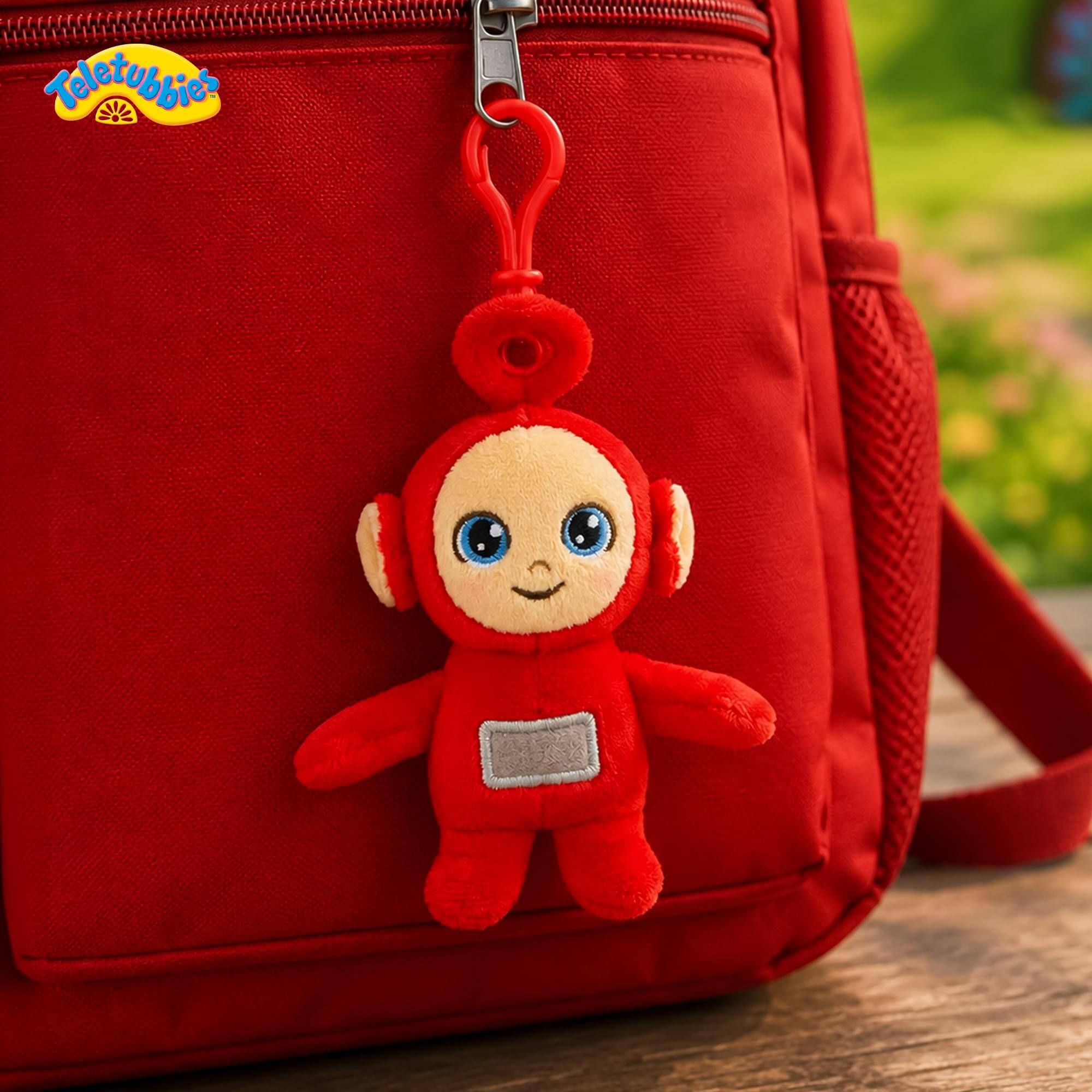 Alt View 2. The Loyal Subjects - Teletubbies 4-Inch Plush Backpack Clip | Po - Red.