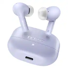TOZO - E2 Powerful Bass Earbuds Wireless, AI ENC Mic, 30H, Clear Call, APP Customize 32EQ, Bluetooth 5.3 Earphones, Low-latency - Purple
