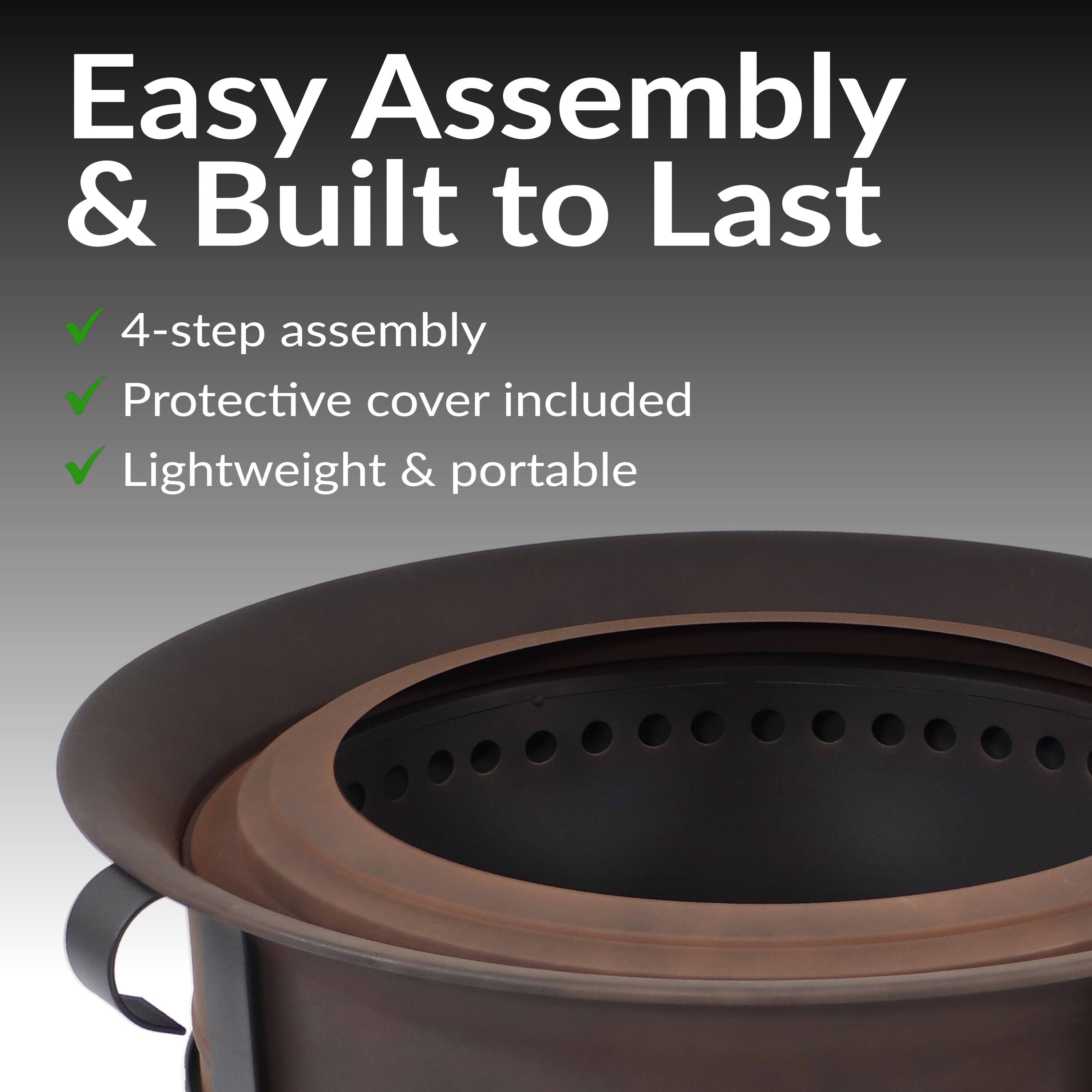 Easy Assembly & Built to Last  
- 4-step assembly  
- Protective cover included  
- Lightweight & portable