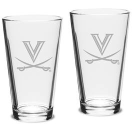 Jardine - Virginia Cavaliers 16oz. 2-Piece Classic Pub Glass Set - Multicolor