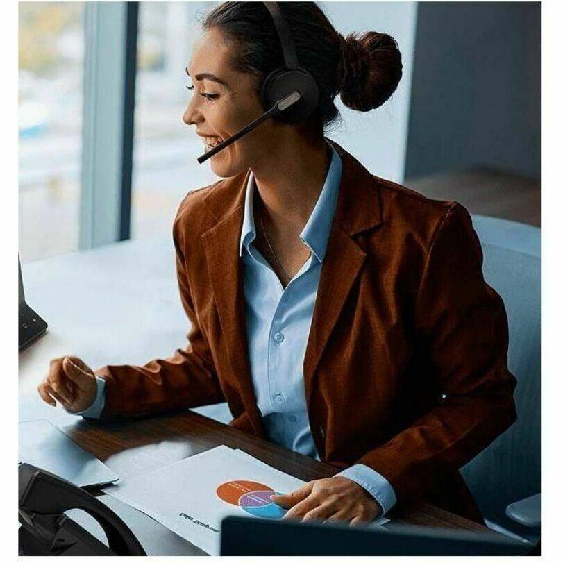 Alt View 1. Yealink - Yealink WH64 Headset - Microsoft Teams Certification - Stereo - Wireless - Bluetooth/DECT - 492.1 ft - 20 Hz to 20 kHz - Black.