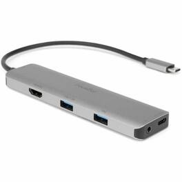 Rocstor - 3.5mm/HDMI/USB/USB-C Audio/Video Adapter - 1 x USB Type C - Male - 1 x HDMI Digital Audio/Video - Female, 2 x