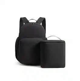 Bagsmart - Commuter Backpack 32L, Laptop Daypack with Detachable Insulated Lunch Bag for Work, College & Daily Travel - Black