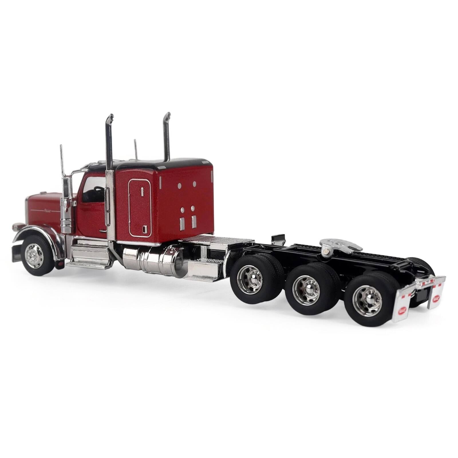 Alt View 2. Diecast Masters - Peterbilt 589 Tridem-Axle Legendary Package Tractor with 58" Sleeper Legendary Red 1/64 Diecast Model by Diecast Masters.