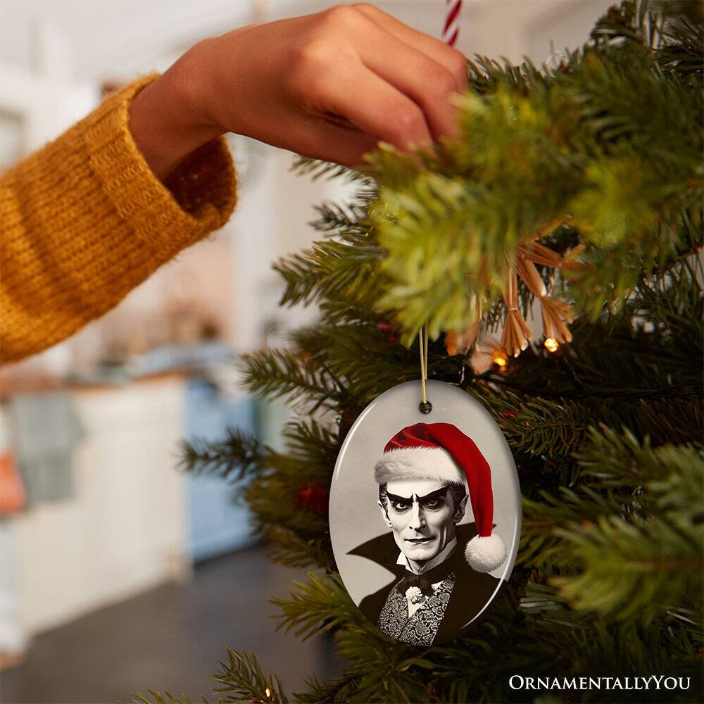 Alt View 1. OrnamentallyYou - Phantom Count Dracula Ornament Eerie Holiday Keepsake for Halloween Celebrations - Multi-colored.