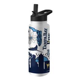 Logo Brands - Tampa Bay Rays 34oz. Native Quencher Bottle - Multicolor
