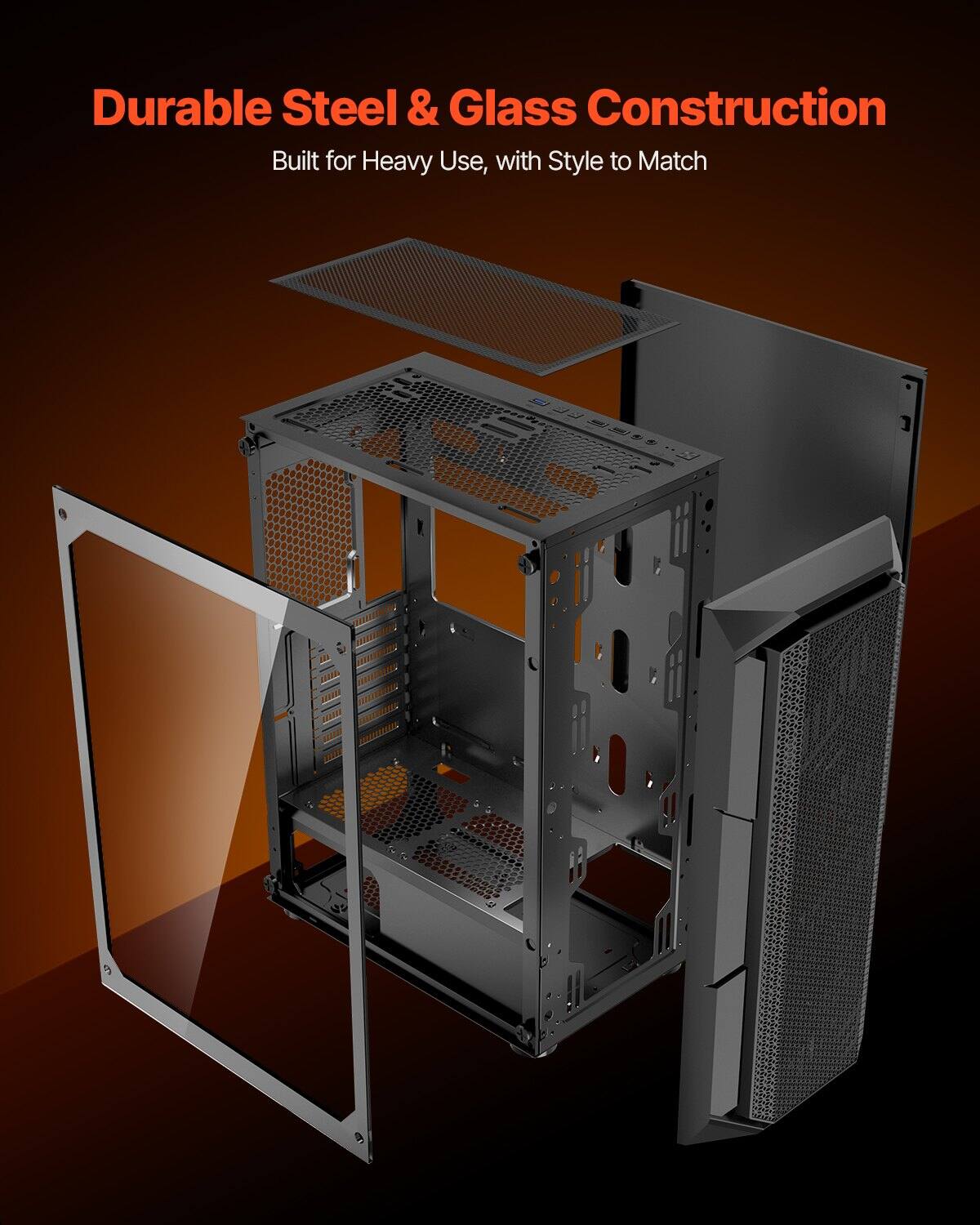 Durable Steel & Glass Construction  
Built for Heavy Use, with Style to Match