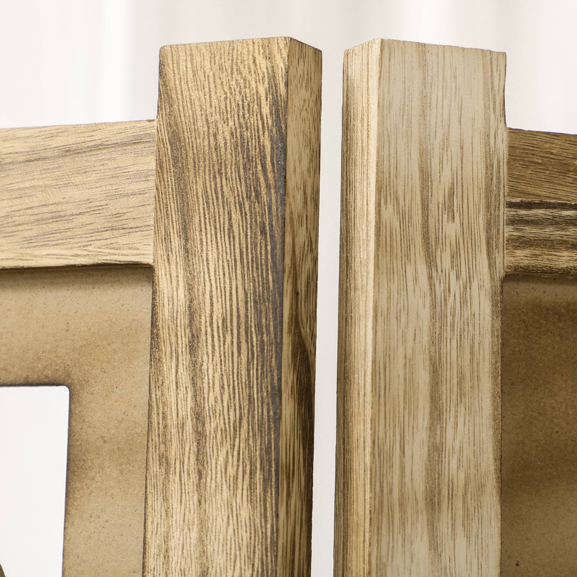 Alt View 8. Durhand - 3 Panel Room Divider, 5.5' Tall Wood Indoor Portable Folding Privacy Screens, Double Hinged Partition Wall Dividers - brown.