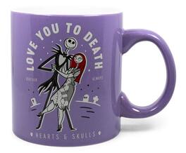 Disney - The Nightmare Before Christmas "Love You To Death" Ceramic Mug | Holds 20 Ounces - Purple